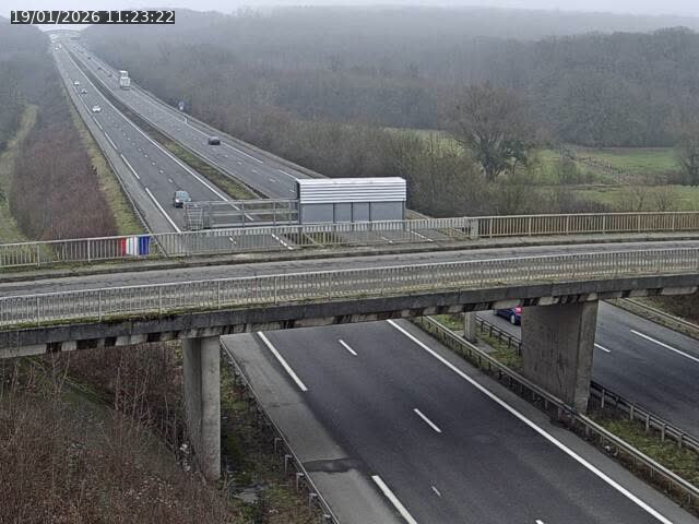 Caméra autoroute France - A31, Zoufftgen direction Luxembourg-ville, à la frontière entre la France et le Luxembourg