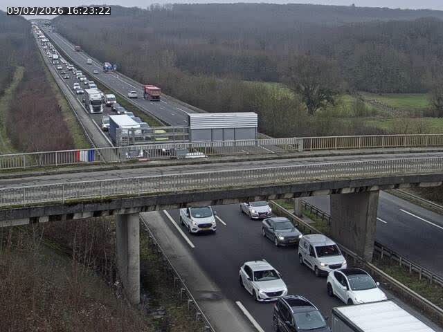 Caméra autoroute France - A31, Zoufftgen direction Luxembourg-ville, à la frontière entre la France et le Luxembourg