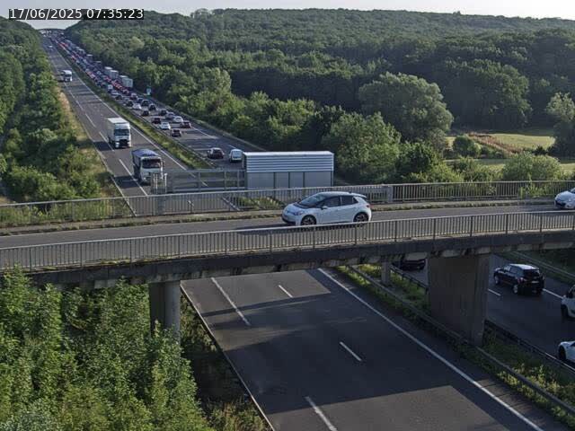 Caméra autoroute France - A31, Zoufftgen direction Luxembourg-ville, à la frontière entre la France et le Luxembourg
