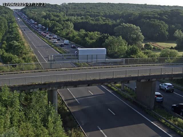 Caméra autoroute France - A31, Zoufftgen direction Luxembourg-ville, à la frontière entre la France et le Luxembourg