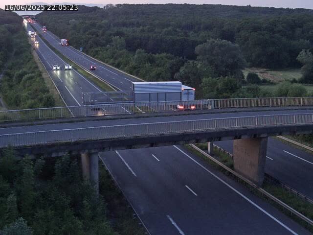 Caméra autoroute France - A31, Zoufftgen direction Luxembourg-ville, à la frontière entre la France et le Luxembourg