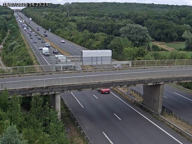 Caméra autoroute France - A31, Zoufftgen direction Luxembourg-ville, à la frontière entre la France et le Luxembourg