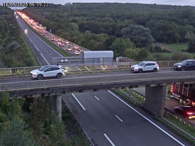 Caméra autoroute France - A31, Zoufftgen direction Luxembourg-ville, à la frontière entre la France et le Luxembourg