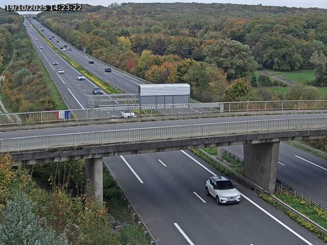 Caméra autoroute France - A31, Zoufftgen direction Luxembourg-ville, à la frontière entre la France et le Luxembourg