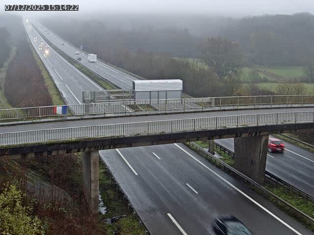 Caméra autoroute France - A31, Zoufftgen direction Luxembourg-ville, à la frontière entre la France et le Luxembourg