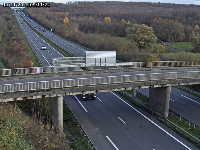 Caméra autoroute France - A31, Zoufftgen direction Luxembourg-ville, à la frontière entre la France et le Luxembourg
