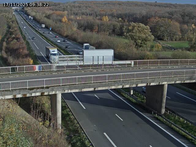 Caméra autoroute France - A31, Zoufftgen direction Luxembourg-ville, à la frontière entre la France et le Luxembourg