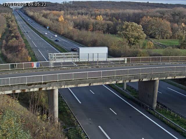 Caméra autoroute France - A31, Zoufftgen direction Luxembourg-ville, à la frontière entre la France et le Luxembourg