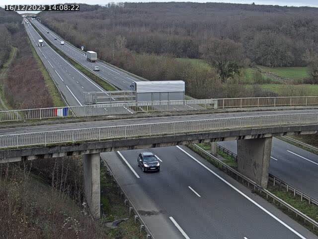 Caméra autoroute France - A31, Zoufftgen direction Luxembourg-ville, à la frontière entre la France et le Luxembourg
