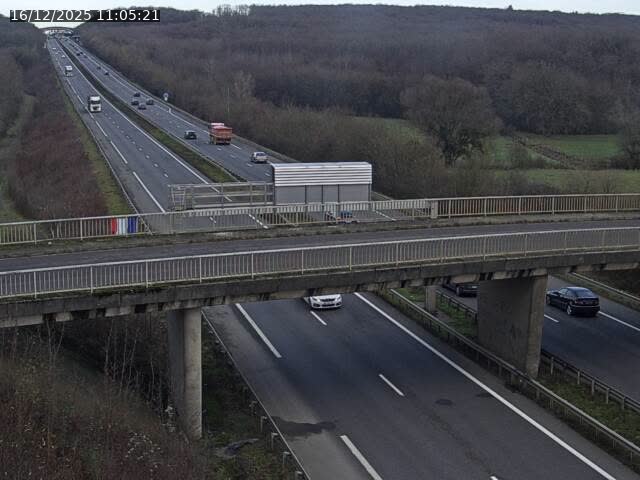 Caméra autoroute France - A31, Zoufftgen direction Luxembourg-ville, à la frontière entre la France et le Luxembourg