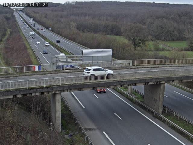 Caméra autoroute France - A31, Zoufftgen direction Luxembourg-ville, à la frontière entre la France et le Luxembourg