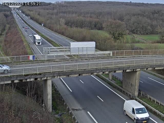 Caméra autoroute France - A31, Zoufftgen direction Luxembourg-ville, à la frontière entre la France et le Luxembourg