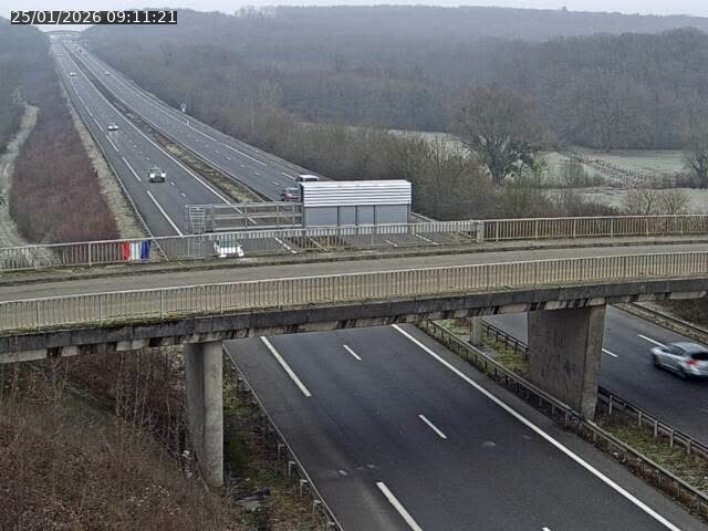 Caméra autoroute France - A31, Zoufftgen direction Luxembourg-ville, à la frontière entre la France et le Luxembourg