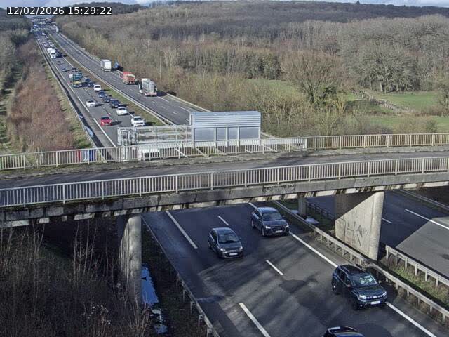 Caméra autoroute France - A31, Zoufftgen direction Luxembourg-ville, à la frontière entre la France et le Luxembourg