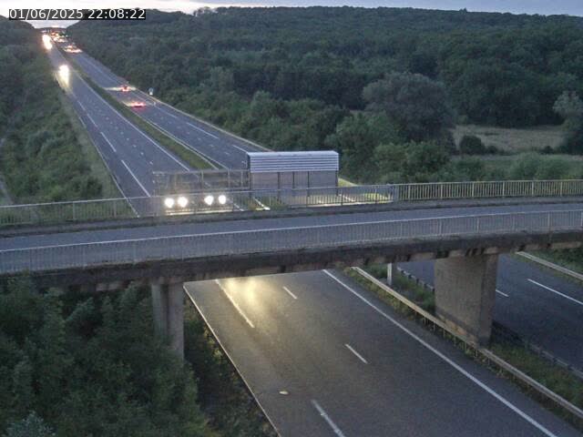 Caméra autoroute France - A31, Zoufftgen direction Luxembourg-ville, à la frontière entre la France et le Luxembourg