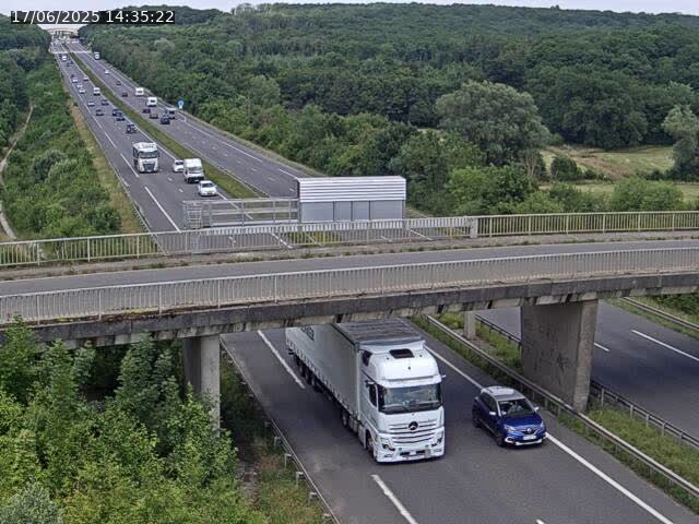 Caméra autoroute France - A31, Zoufftgen direction Luxembourg-ville, à la frontière entre la France et le Luxembourg