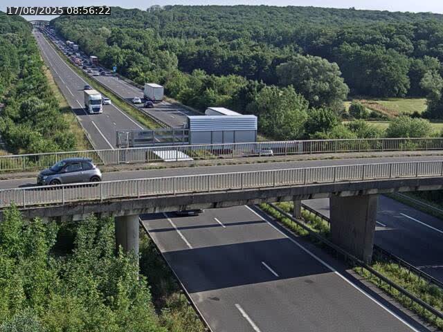Caméra autoroute France - A31, Zoufftgen direction Luxembourg-ville, à la frontière entre la France et le Luxembourg