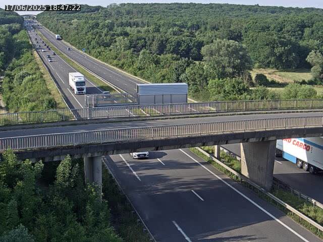 Caméra autoroute France - A31, Zoufftgen direction Luxembourg-ville, à la frontière entre la France et le Luxembourg