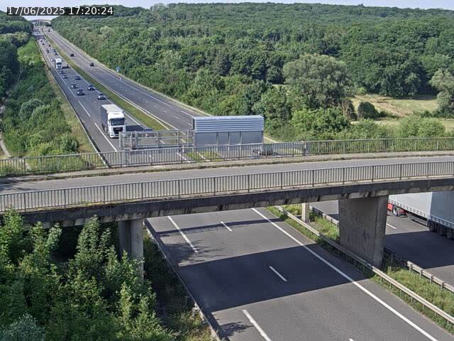 Caméra autoroute France - A31, Zoufftgen direction Luxembourg-ville, à la frontière entre la France et le Luxembourg