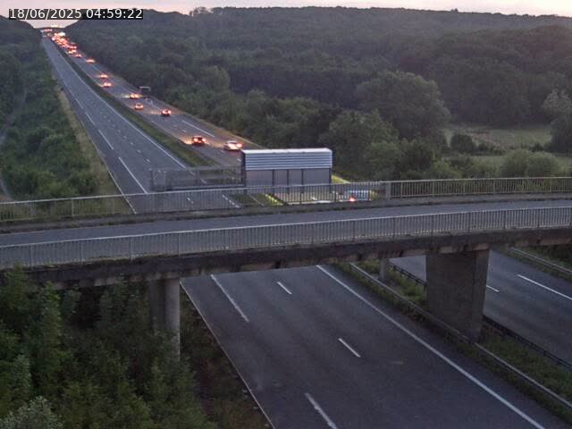 Caméra autoroute France - A31, Zoufftgen direction Luxembourg-ville, à la frontière entre la France et le Luxembourg