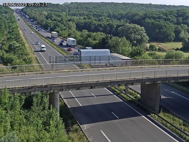 Caméra autoroute France - A31, Zoufftgen direction Luxembourg-ville, à la frontière entre la France et le Luxembourg