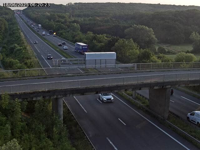 Caméra autoroute France - A31, Zoufftgen direction Luxembourg-ville, à la frontière entre la France et le Luxembourg