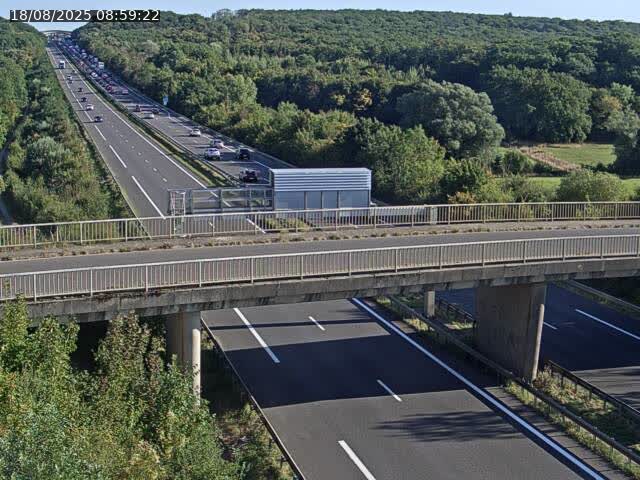 Caméra autoroute France - A31, Zoufftgen direction Luxembourg-ville, à la frontière entre la France et le Luxembourg