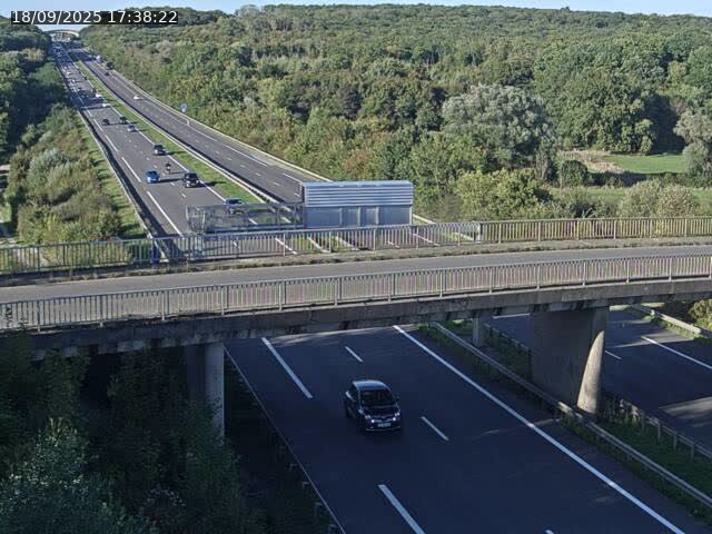 Caméra autoroute France - A31, Zoufftgen direction Luxembourg-ville, à la frontière entre la France et le Luxembourg