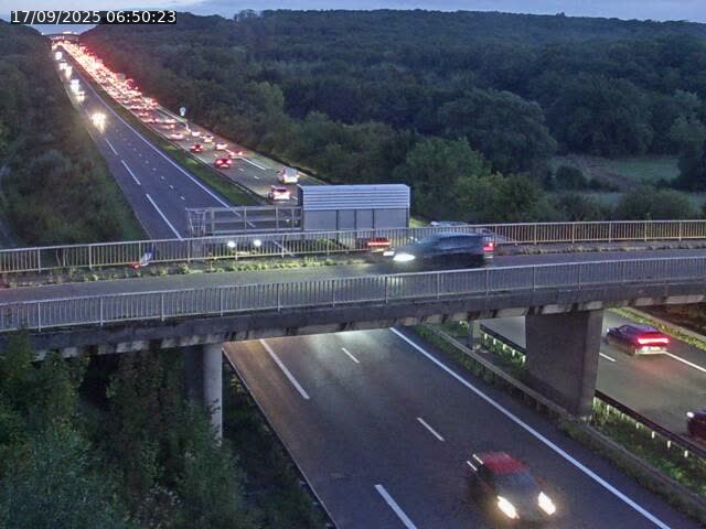 Caméra autoroute France - A31, Zoufftgen direction Luxembourg-ville, à la frontière entre la France et le Luxembourg