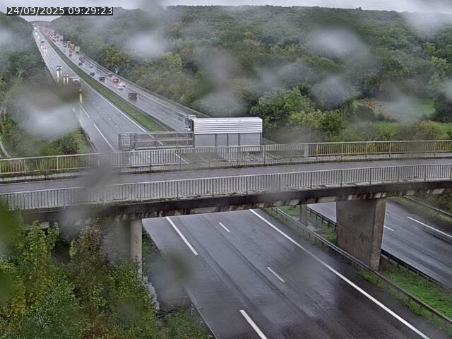 Caméra autoroute France - A31, Zoufftgen direction Luxembourg-ville, à la frontière entre la France et le Luxembourg