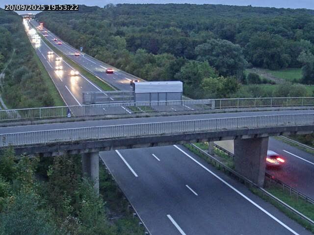 Caméra autoroute France - A31, Zoufftgen direction Luxembourg-ville, à la frontière entre la France et le Luxembourg