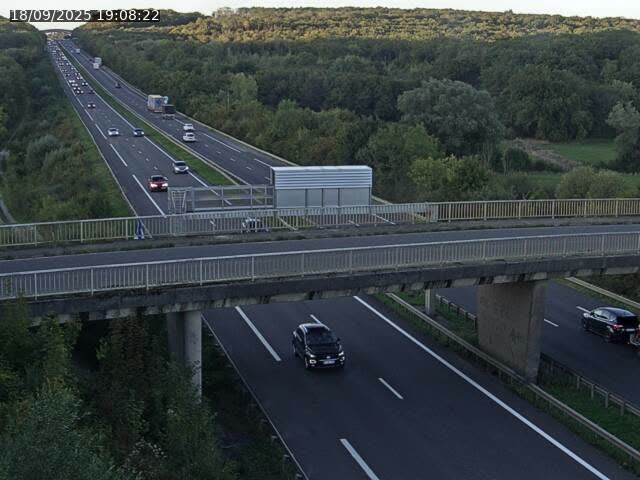 Caméra autoroute France - A31, Zoufftgen direction Luxembourg-ville, à la frontière entre la France et le Luxembourg