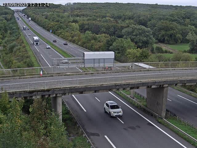 Caméra autoroute France - A31, Zoufftgen direction Luxembourg-ville, à la frontière entre la France et le Luxembourg