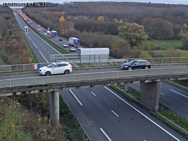 Caméra autoroute France - A31, Zoufftgen direction Luxembourg-ville, à la frontière entre la France et le Luxembourg