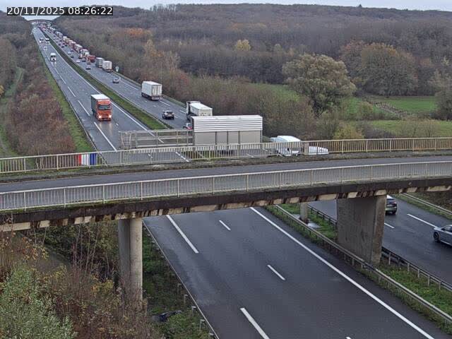 Caméra autoroute France - A31, Zoufftgen direction Luxembourg-ville, à la frontière entre la France et le Luxembourg