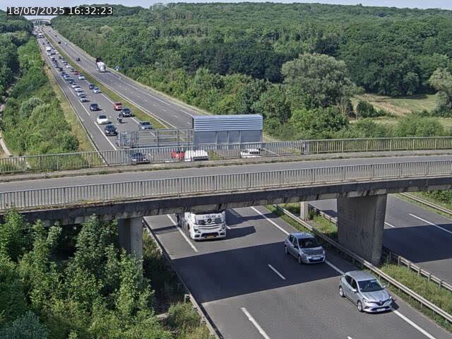 Caméra autoroute France - A31, Zoufftgen direction Luxembourg-ville, à la frontière entre la France et le Luxembourg