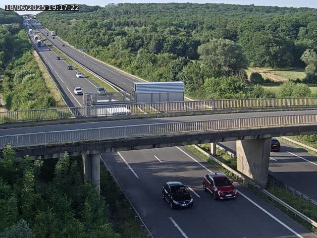Caméra autoroute France - A31, Zoufftgen direction Luxembourg-ville, à la frontière entre la France et le Luxembourg