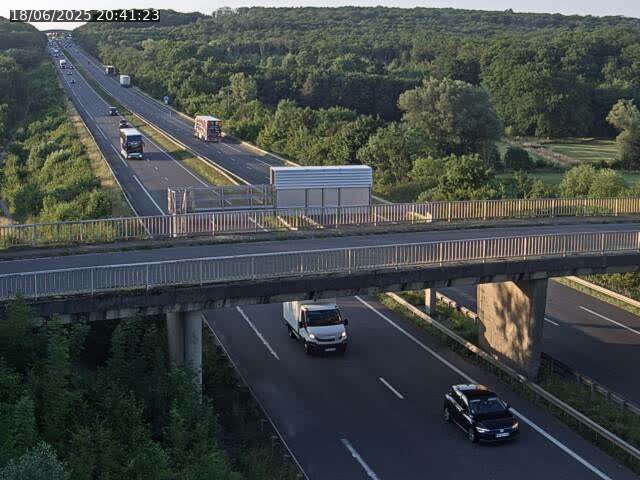 Caméra autoroute France - A31, Zoufftgen direction Luxembourg-ville, à la frontière entre la France et le Luxembourg
