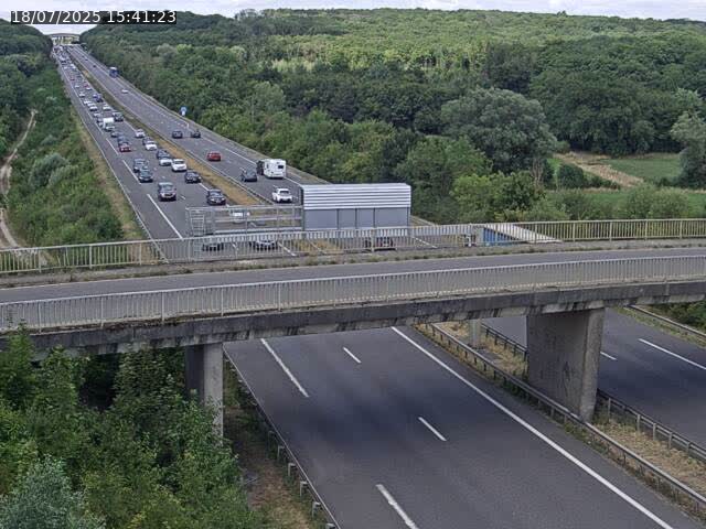 Caméra autoroute France - A31, Zoufftgen direction Luxembourg-ville, à la frontière entre la France et le Luxembourg