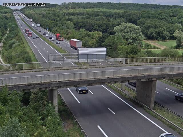 Caméra autoroute France - A31, Zoufftgen direction Luxembourg-ville, à la frontière entre la France et le Luxembourg