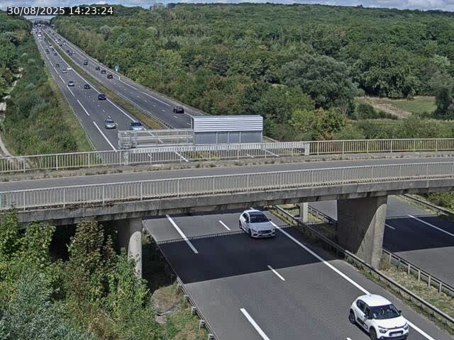 Caméra autoroute France - A31, Zoufftgen direction Luxembourg-ville, à la frontière entre la France et le Luxembourg