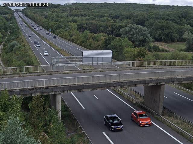 Caméra autoroute France - A31, Zoufftgen direction Luxembourg-ville, à la frontière entre la France et le Luxembourg