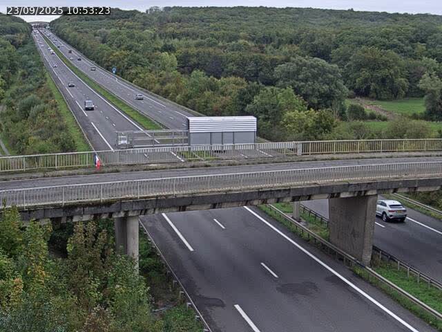 Caméra autoroute France - A31, Zoufftgen direction Luxembourg-ville, à la frontière entre la France et le Luxembourg