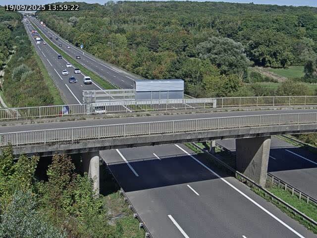 Caméra autoroute France - A31, Zoufftgen direction Luxembourg-ville, à la frontière entre la France et le Luxembourg
