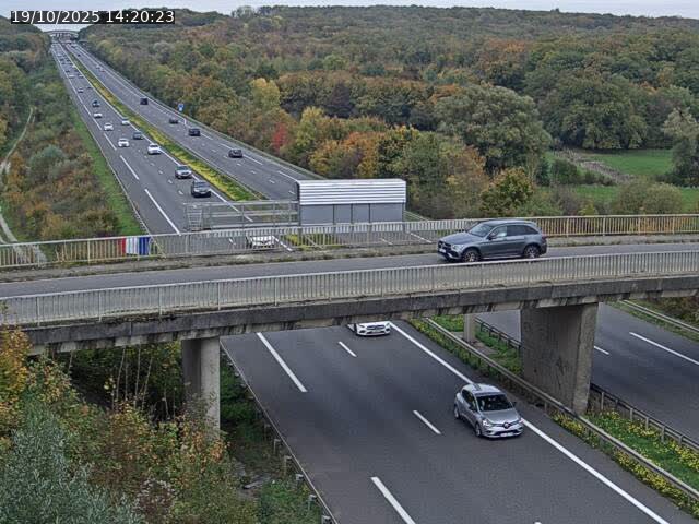 Caméra autoroute France - A31, Zoufftgen direction Luxembourg-ville, à la frontière entre la France et le Luxembourg