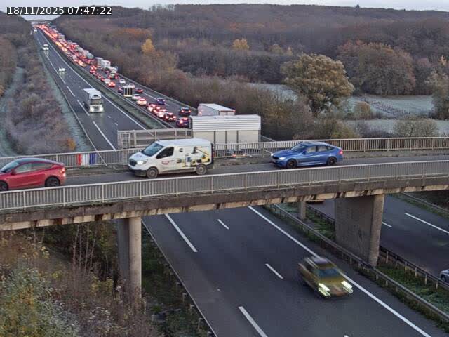 Caméra autoroute France - A31, Zoufftgen direction Luxembourg-ville, à la frontière entre la France et le Luxembourg