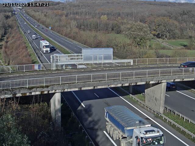 Caméra autoroute France - A31, Zoufftgen direction Luxembourg-ville, à la frontière entre la France et le Luxembourg