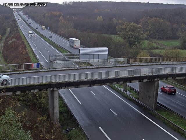 Caméra autoroute France - A31, Zoufftgen direction Luxembourg-ville, à la frontière entre la France et le Luxembourg
