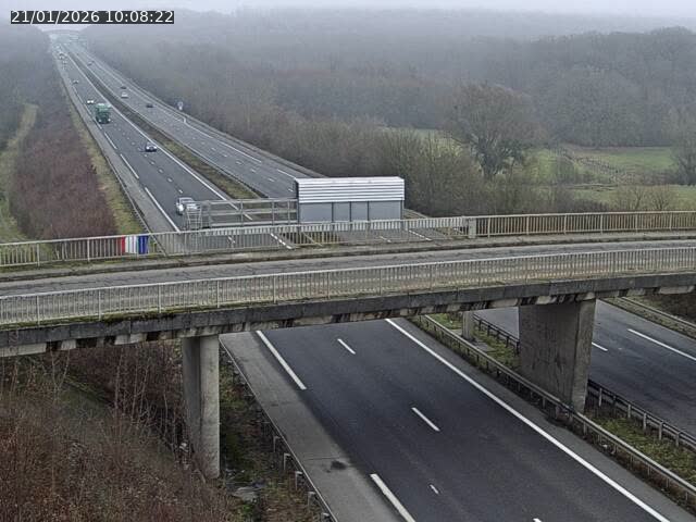 Caméra autoroute France - A31, Zoufftgen direction Luxembourg-ville, à la frontière entre la France et le Luxembourg