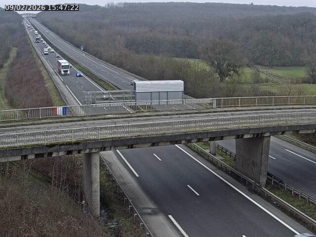 Caméra autoroute France - A31, Zoufftgen direction Luxembourg-ville, à la frontière entre la France et le Luxembourg